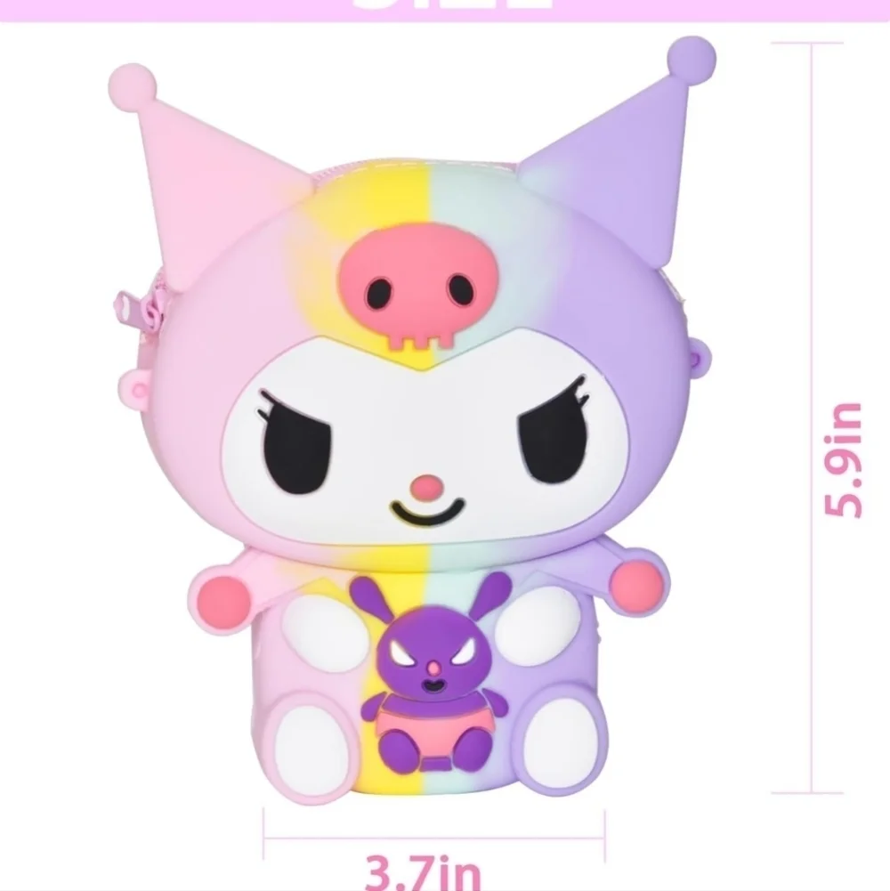Kids Toy Bag - Multicolor Kawaii Kumi Crossbody Bag with Adjustable Shoulder Str